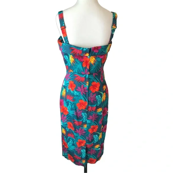 NWT Colectif Kiana Tropico Pencil Dress Pin Up Retro - Picture 6 of 12